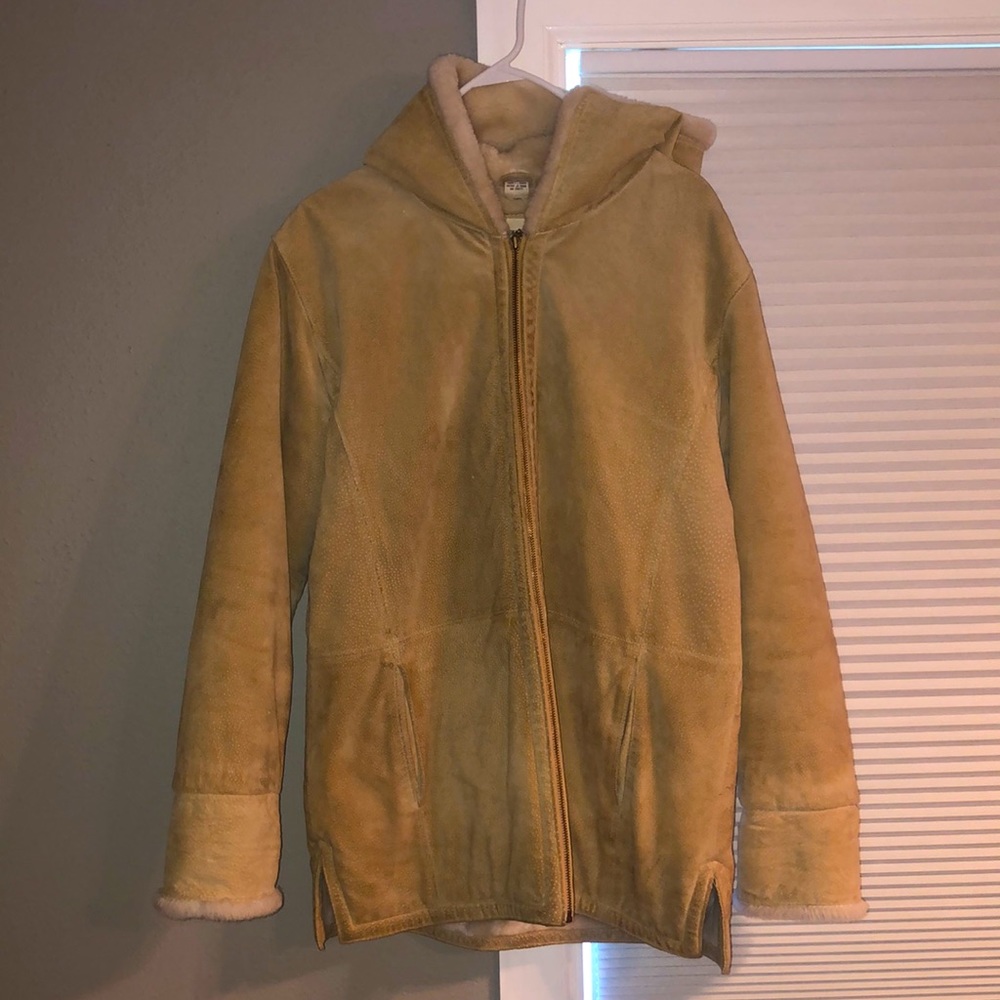 St John’s Bay Suade Leather Fur coat